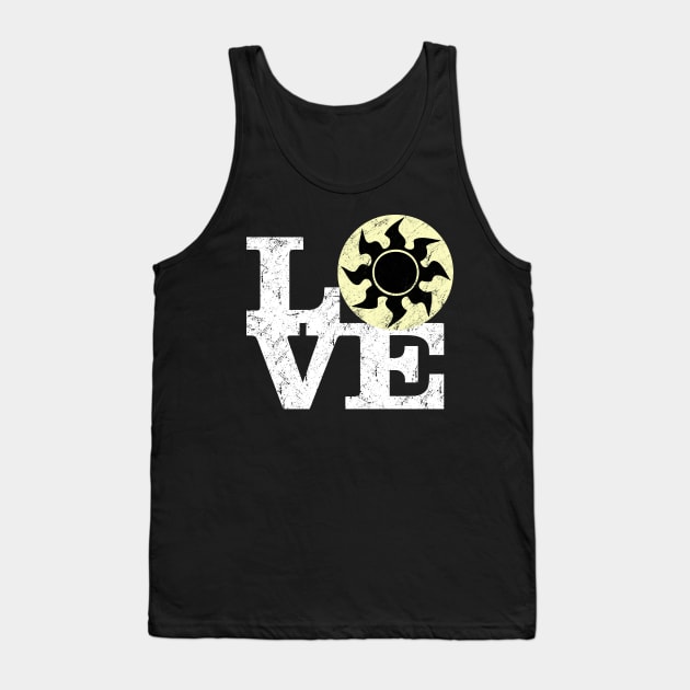 Love White Mana Magic The Gathering Tank Top by KrateMilk